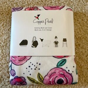 Copper Pearl Multi-Use 5 in 1 Cover in Zoe Ltd Edition Pink Floral Nursing Carse